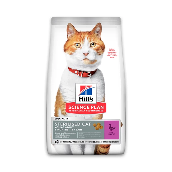 Hills Hill’s Feline Young Adult Sterilised Cat Eend – Kattenvoer – 1.5 Kg