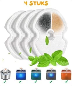 Pawwy Drinkfontein Voor Katten Filters – 4 Stuks