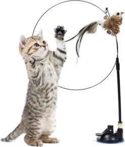 Kattenspeeltje – Kattenhengel – Kattenspeeltjes – Hengel Met Vogel – Huisdieren Speeltjes – Katten