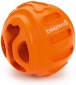 Beeztees Rubber Snackbal Hond Biski Oranje 6 Cm