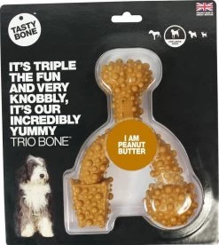 Tasty Bone Trio Bone Pindakaas – Hond – Kauwspeelgoed – Large