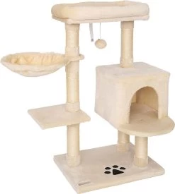 Krabpaal, Klimboom, Kattenkrabpaal, Hoogte 93 Cm, Beige