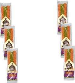 Supreme Tiny Friend Farm Stickle 100 G – Knaagdiersnack – 6 X Wortel&Broccoli