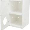 TRIXIE Kattenhuis Voor Kattenbak Met 2 Verdiepingen 53x90x58 Cm Wit