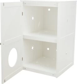 TRIXIE Kattenhuis Voor Kattenbak Met 2 Verdiepingen 53x90x58 Cm Wit