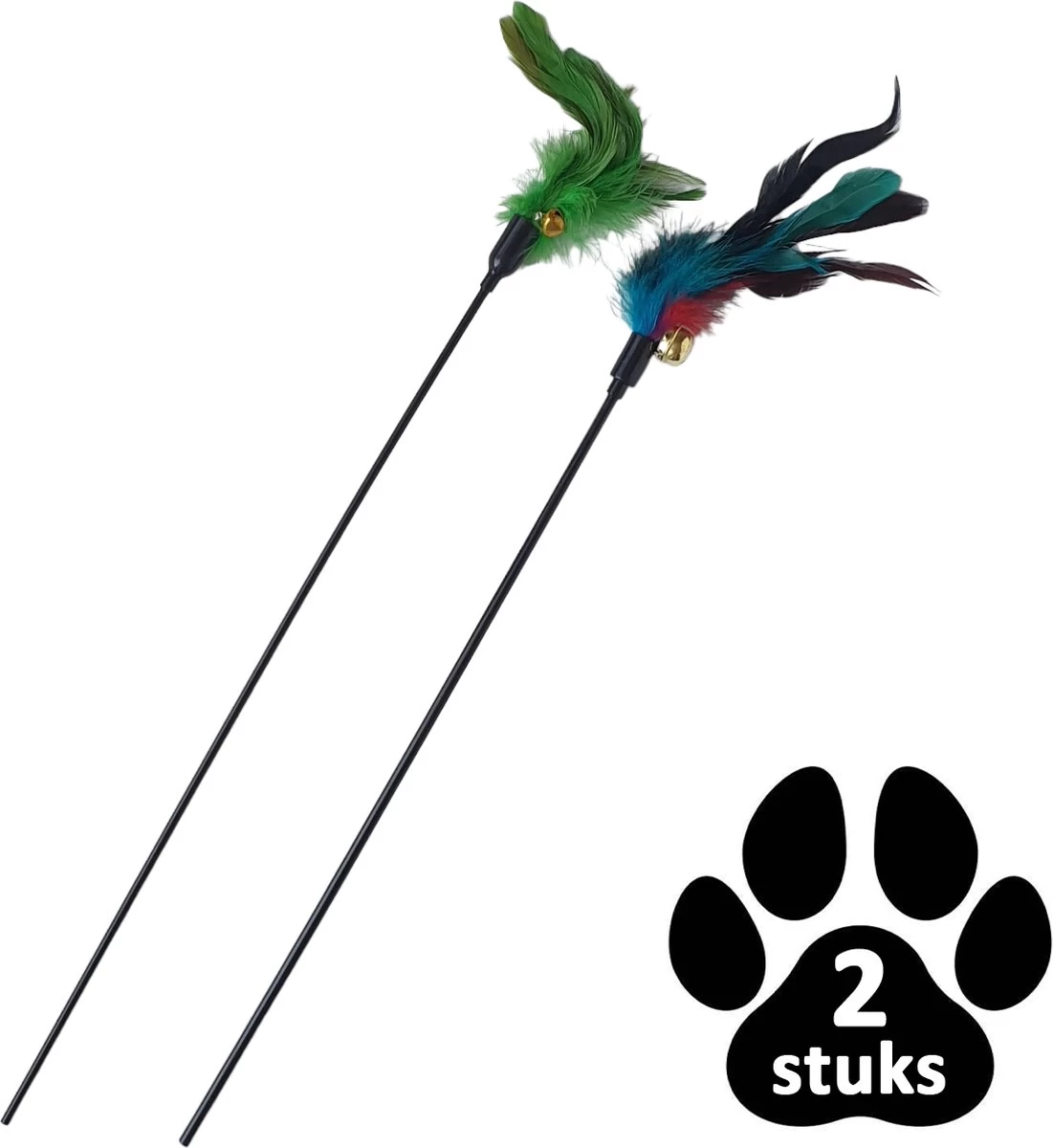 2 Stuks Kattenveren – Stok – Kattenspeelgoed – Kattenspeeltje – Veren Voor Katten 1 2 Stuks Kattenveren – Stok – Kattenspeelgoed – Kattenspeeltje – Veren Voor Katten