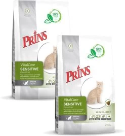 Prins Vitalcare Cat Hypo Allergeen Vis&Gevogelte&Rund – Kattenvoer – 2 X 1.5 Kg