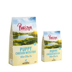 12 Kg + 2 Kg Gratis! 14 Kg Purizon Hondenvoer – Junior Kip Met Vis