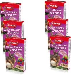 Sanal Wild Berry Drops – Knaagdiersnack – 6 X 45 G