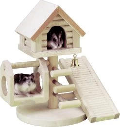 Knaagdierhuisje Boomhut – 21 X 22 X 16 Cm – Beige – 21 X 22 X 16 Cm