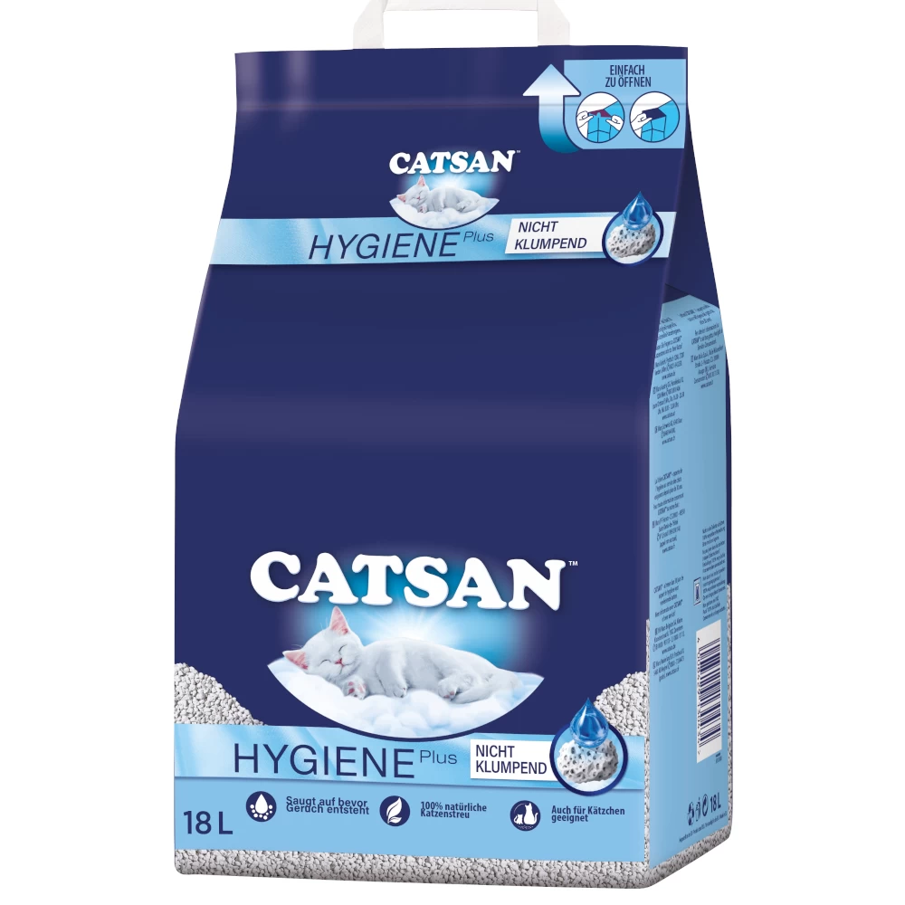 2x 18L Hygiëne Plus Catsan Kattenbakvulling Niet-klonterend 1 2x 18L Hygiëne Plus Catsan Kattenbakvulling Niet-klonterend
