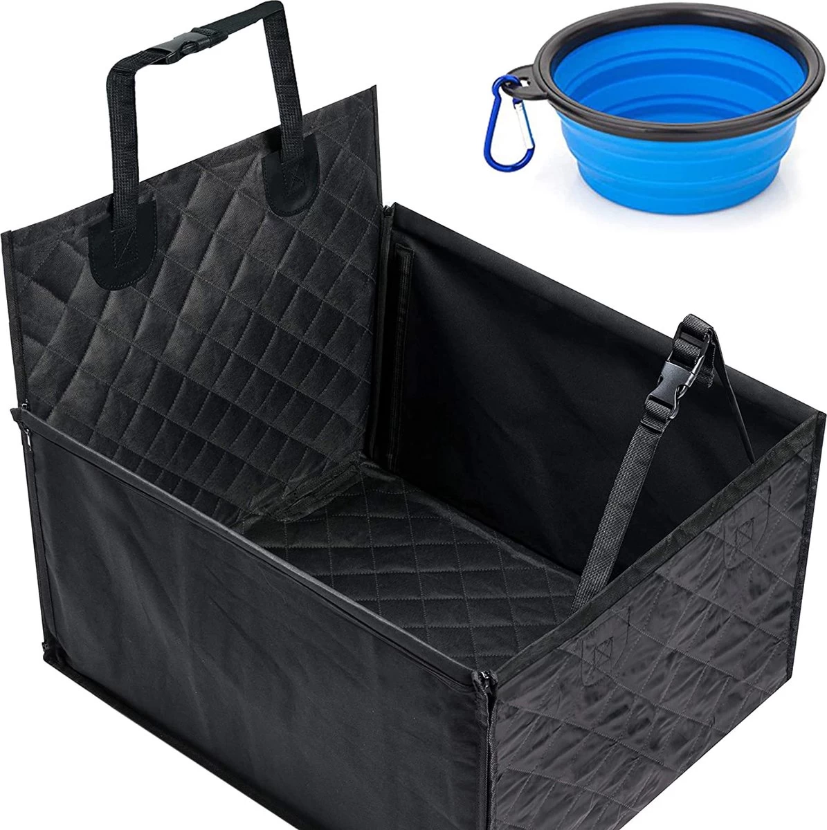 Smartpeas® Honden Autostoel Voor De Achterbank – 60X53X35cm – Met Glasvezel Bevestiging 1 Smartpeas® Honden Autostoel Voor De Achterbank – 60X53X35cm – Met Glasvezel Bevestiging