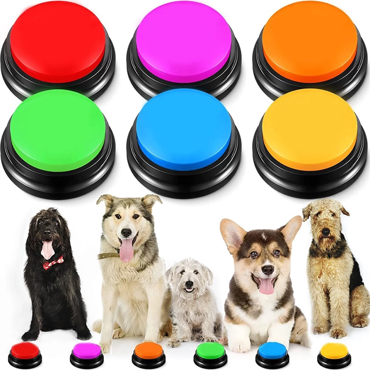 Praatknop Hond – Drukknop Hond 8 Stuks – Laat Uw Huisdier Spreken – Praatknop Voor Honden – Dog Buttons 1 Praatknop Hond – Drukknop Hond 8 Stuks – Laat Uw Huisdier Spreken – Praatknop Voor Honden – Dog Buttons