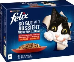 Felix Nat Kattenvoer, Country Flavour Variety, Adult, Multipack (8x85g), 680 G