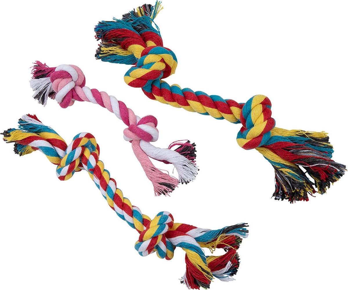 Speeltouw Hond – 3 Stuks – Speelgoed Hond – Flostouw – Hondenspeelgoed – Puppy – Trektouw 1 Speeltouw Hond – 3 Stuks – Speelgoed Hond – Flostouw – Hondenspeelgoed – Puppy – Trektouw