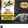 Sheba Alu – Voordeelpack – Mini Filets Traiteur – Gevogelte In Saus – 4 Verpakkingen Van 8x85g – Kattenvoer