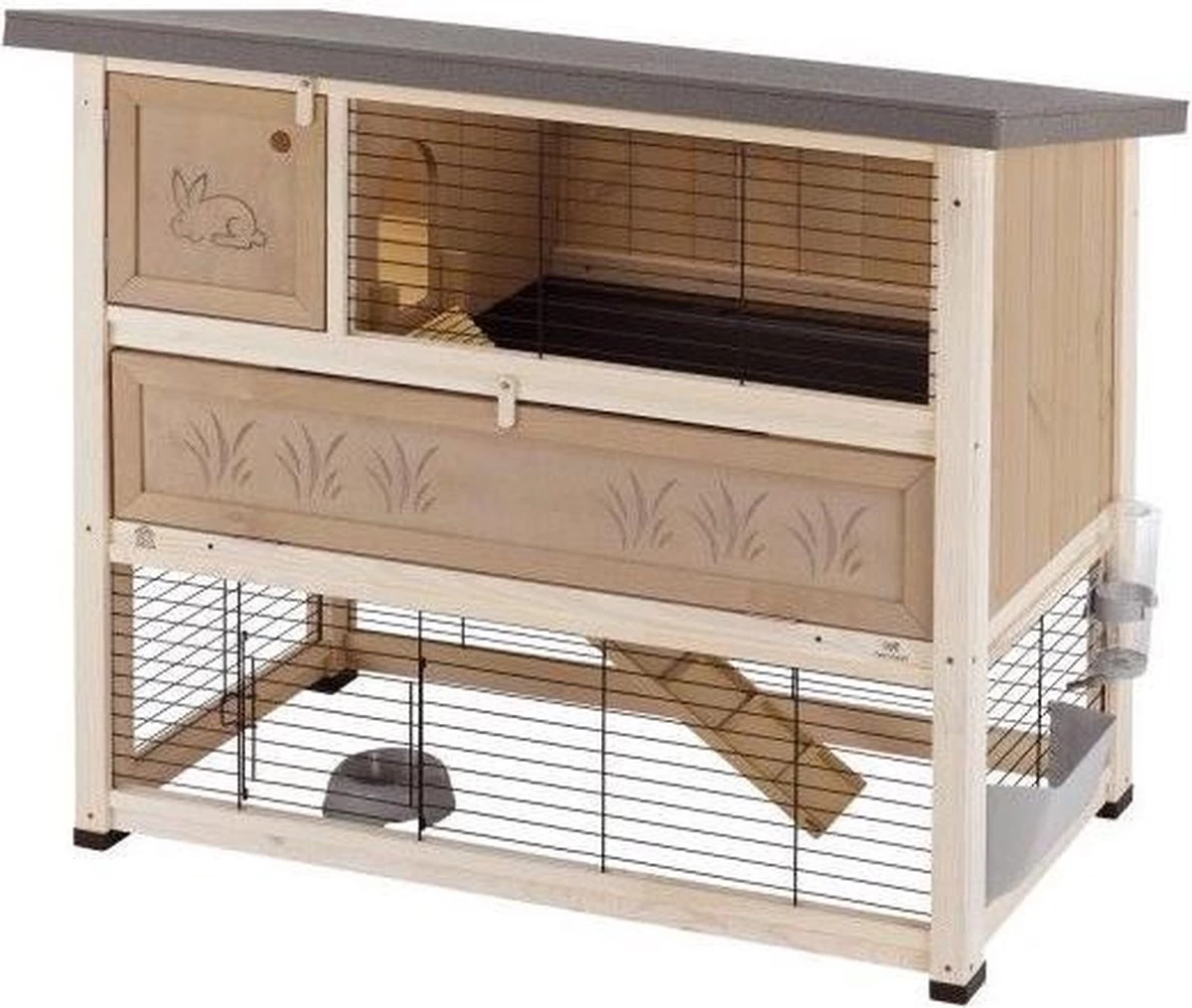 FERPLAST Kooi Ferplast Konijnenhok Ranch Taupe/Grijs/Wit 1 FERPLAST Kooi Ferplast Konijnenhok Ranch Taupe/Grijs/Wit