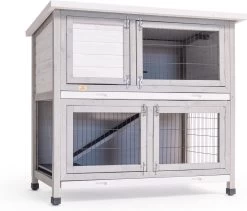 Konijnenhok KP5-A – Taupe – 116 X 63 X 105 Cm