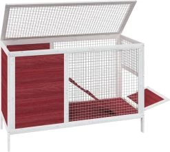 VidaXL Konijnenhok 103x44x69,5 Cm Massief Grenenhout Mokkakleurig