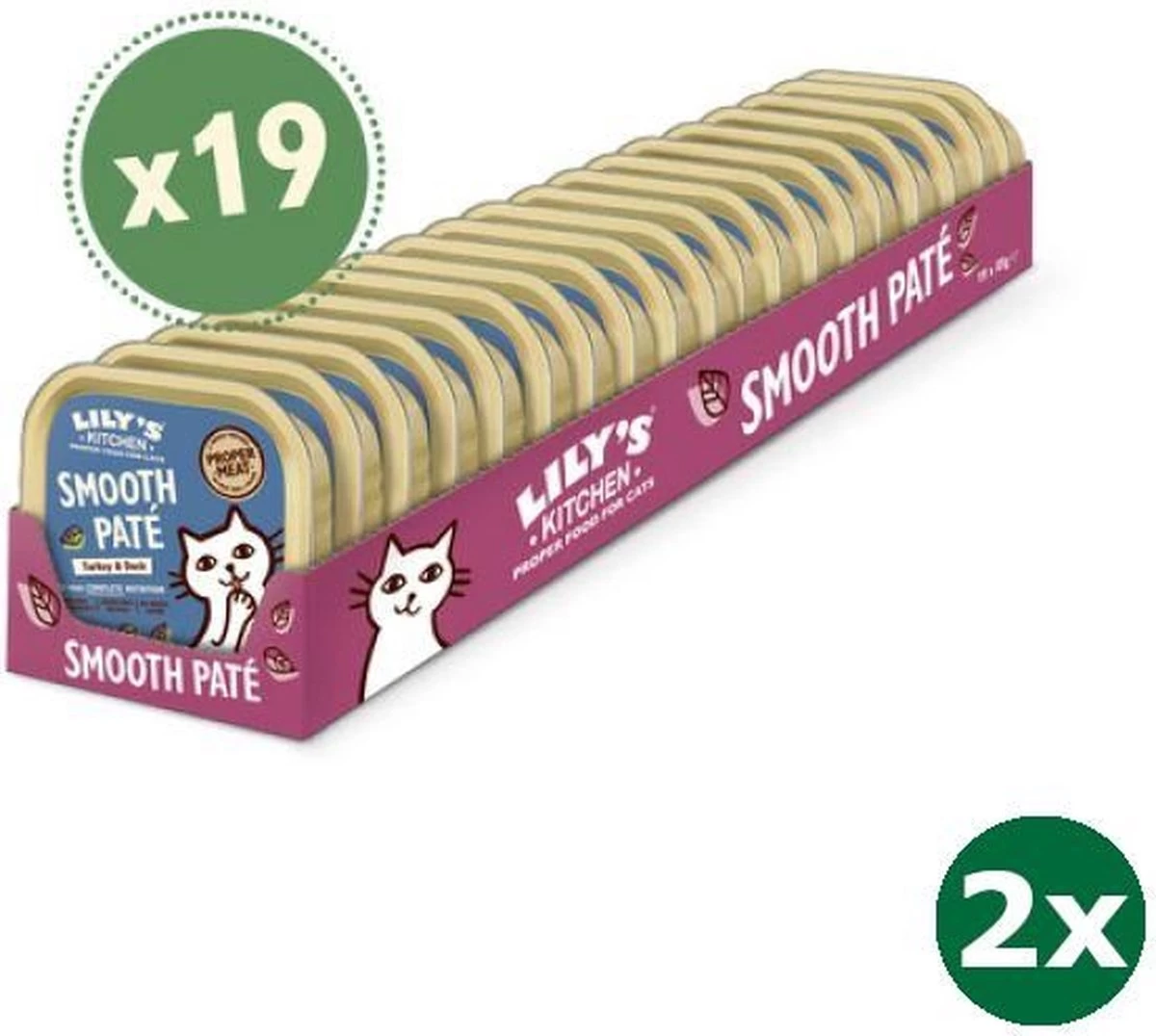 Lily’s Kitchen Cat Smooth Pate Turkey / Duck Kattenvoer 2x 19×85 Gr 1 Lily’s Kitchen Cat Smooth Pate Turkey / Duck Kattenvoer 2x 19×85 Gr