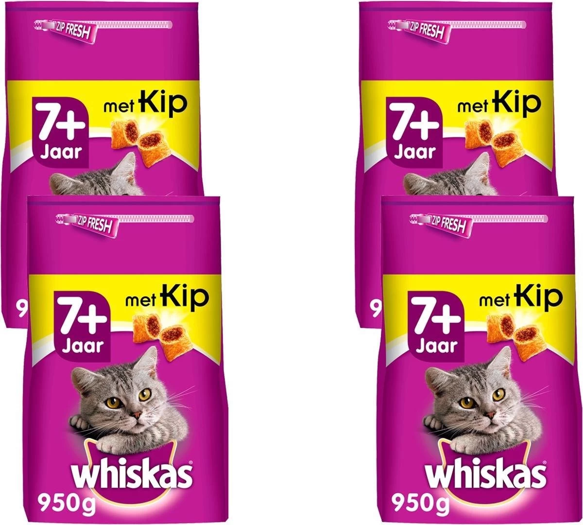 Whiskas Brokjes Senior Kip – Kattenvoer – 4 X 950 G 1 Whiskas Brokjes Senior Kip – Kattenvoer – 4 X 950 G