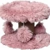 Topmast Krabpaal Fluffy Lycia – Roze – 25 X 25 X 20 Cm – Made In EU – Krabpaal Voor Kittens – Met Kattenspeeltjes – Sterk Sisal Touw – Mini Krabpaal