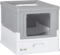 PawHut Katzentoilett Mit Ausziehbarer Schublade D31-061V00