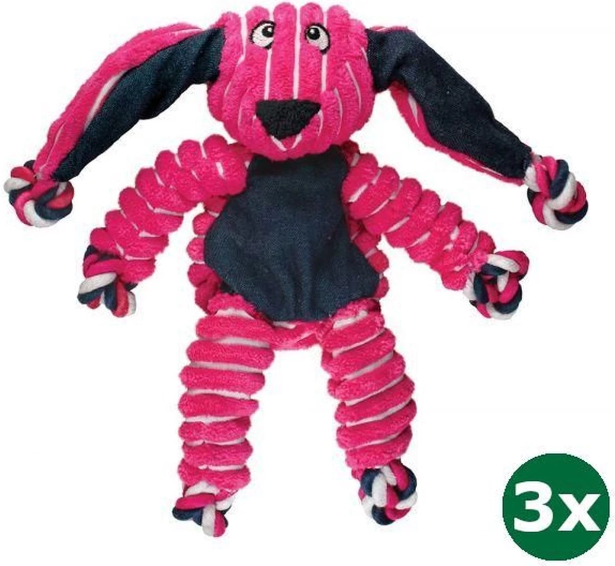Kong Floppy Knots Bunny 3x 14x5x23 Cm 1 Kong Floppy Knots Bunny 3x 14x5x23 Cm