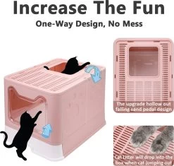 De Home Store – Kattenbak – Opvouwbaar – Uitschuifbaar – Katten – Anti Spatten – Deksel