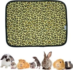 Sharon B – Strooiselmat Voor Knaagdieren – Fleece – 76×81 Cm – Leopard Bruin