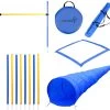 Agility Voor De Hond – Agility Set – 500 Cm Hondentunnel – Slalom Set – Horde – Startveld – Honden Behendigheidsset – 16 Delig – Tunnel – Slalom – Horde – Agility Set Voor De Hond – Agility Set
