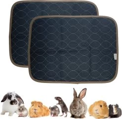 Strooiselmat Voor Knaagdieren – Fleece – 76×81 Cm – Zwart – Duopack