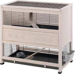 Ferplast Konijnenhok Cottage – 108 X 59 X 102 Cm – Wit