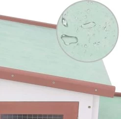 VidaXL Konijnenhok Voor Buiten Groot 204x45x85 Cm Hout Bruin En Wit