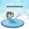 Coolpets Waterspeelmat Met Fontein Voor Honden – Watersprinkler – Hondenzwembad Met Sproeier – Hondendouche – Hondenspeelgoed – Verkoeling Voor Huisdieren – Waterfontein – Verkoelend – Waterspeelgoed – Blauw – Ø100cm