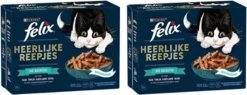 2x Felix – Heerlijke Reepjes Vis Selectie In Saus – Kattenvoer – 12x80g