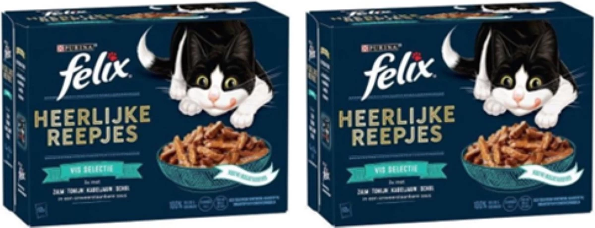 2x Felix – Heerlijke Reepjes Vis Selectie In Saus – Kattenvoer – 12x80g 1 2x Felix – Heerlijke Reepjes Vis Selectie In Saus – Kattenvoer – 12x80g
