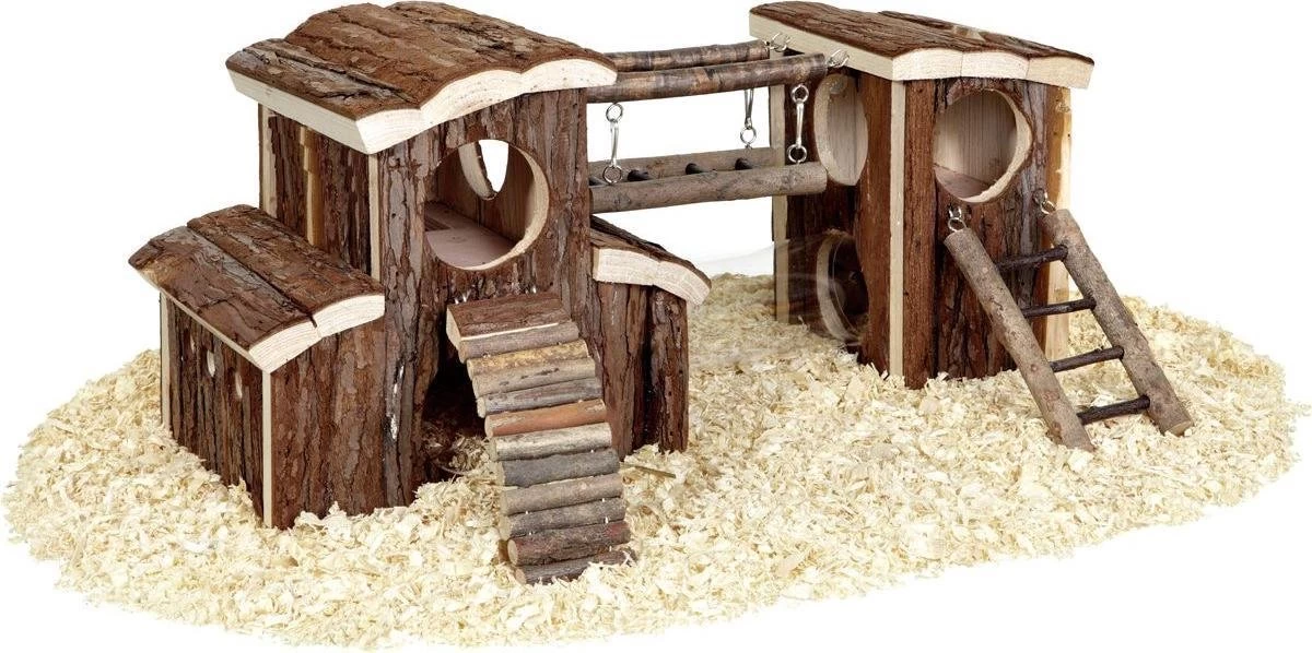 Flamingo Knaagdierspeeltuin Adventure – Hout – 45.5 X 17 X 20 Cm 1 Flamingo Knaagdierspeeltuin Adventure – Hout – 45.5 X 17 X 20 Cm