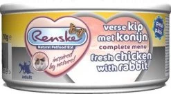 Renske Vers Vlees Maaltijd Kat Verse Kip Met Konijn PatÉ Kattenvoer 72x 70 Gr