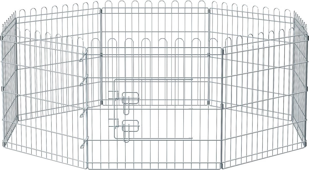 Puppy Box – Kooi Voor Konijnen – Zilver 1 Puppy Box – Kooi Voor Konijnen – Zilver