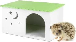 Klein Dierlijk Huis Cavia Konijn Nest Huis Ecologische Simulatie Doos Huisdier Kooi Groene Cabine Met Venster