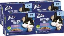 4x Felix – Elke Dag Feest Mix Selectie In Gelei Senior – Kattenvoer – 12x85g