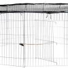 Tectake Kooi Voor Vrije Uitloop Met Veiligheidsnet Ø 145cm Zwart – 402392