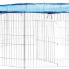 Tectake Kooi Voor Vrije Uitloop Met Veiligheidsnet Ø 145cm Blauw – 402393