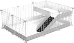 EnNELA Draadkubus Kooi Met Loft Voor Cavia 3 X 2 X 1 C&C Cage Wit