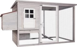 Dierenverblijf Konijnenhok ZH10 – 199x75x103 Cm – Grijs