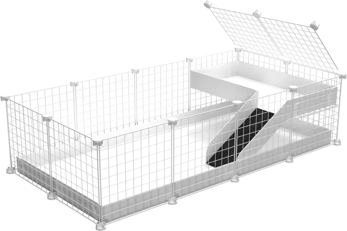 EnNELA Draadkubus Kooi Met Loft Voor Cavia 4 X 2 X 1 C&C Cage Wit 1 EnNELA Draadkubus Kooi Met Loft Voor Cavia 4 X 2 X 1 C&C Cage Wit