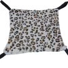 Knaagdierenspeelgoed – Hangmat Voor Knaagdieren – Pluche Luipaard Print – Afmeting: 35 Cm.