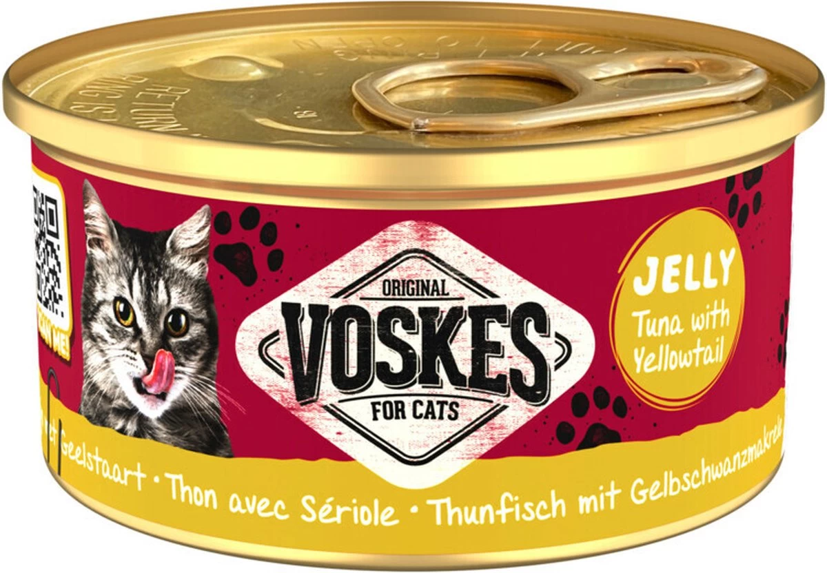 Voskes Kattenvoer Nat Tonijn Met Geelstaart – 24x 85gr – Voordeelverpakking 1 Voskes Kattenvoer Nat Tonijn Met Geelstaart – 24x 85gr – Voordeelverpakking