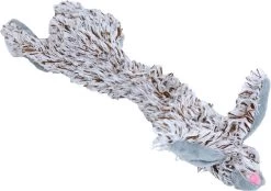 Boon Hondenspeelgoed Konijn Platte Pluche 35 Cm Lichtgrijs